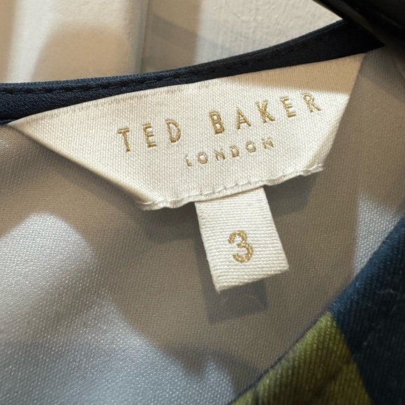 Ted Baker Navy Floral Mini Dress - Picture 3 of 5